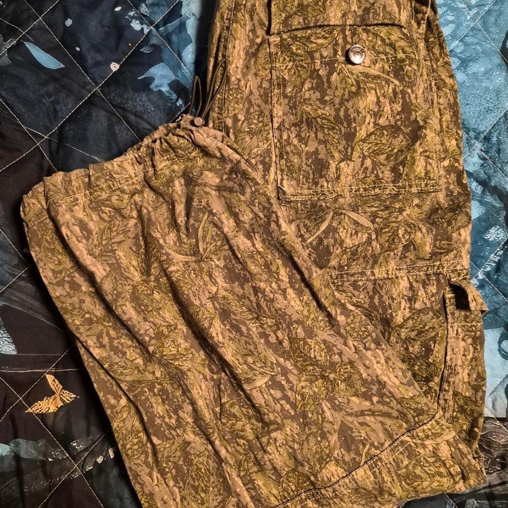 Almost Famous Womens Camouflage Cargo Pants Brown Green Tactical Military Size M